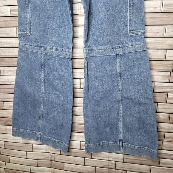 Social Tourist Ultra High‎ Rise Jeans 9R Hollister Flare Leg Cargo Pants Stretch - Picture 5 of 15